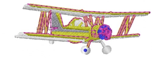 Small Plane Machine Embroidery Design