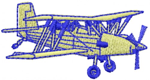 Antique Airplane Machine Embroidery Design