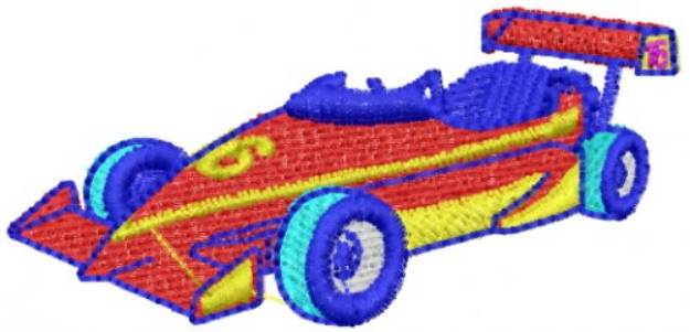 Picture of Race Car 6 Machine Embroidery Design