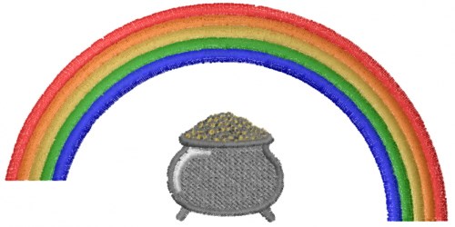 Rainbow Pot Machine Embroidery Design