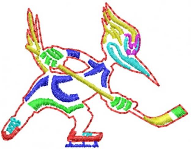 Picture of Roadrunner Hockey Machine Embroidery Design