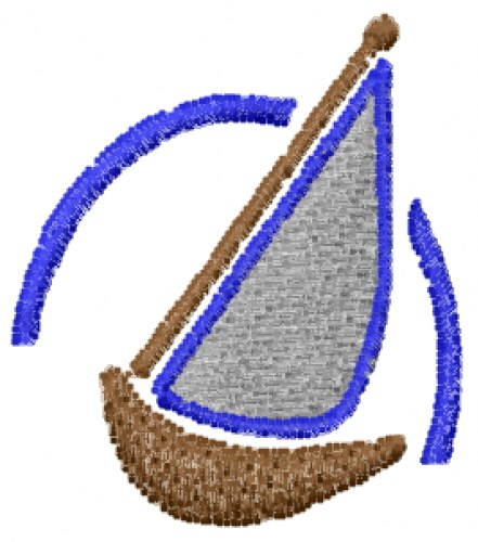 Small Boat Machine Embroidery Design