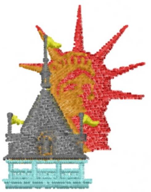 Picture of Statue of Liberty Machine Embroidery Design