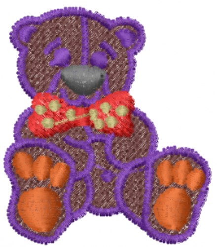 Stuffed Teddy Bear Machine Embroidery Design
