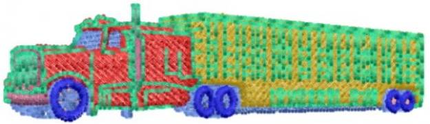 Picture of Semi Truck Machine Embroidery Design