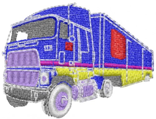Big Truck Machine Embroidery Design