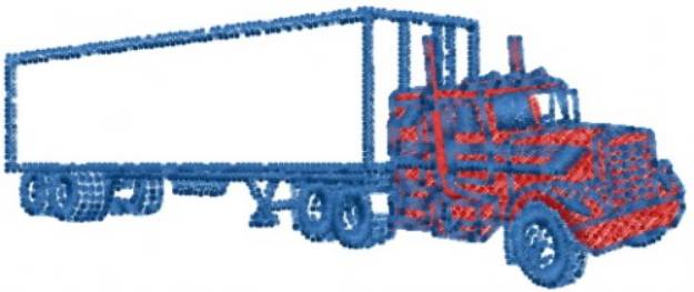 Picture of 18 Wheeler Machine Embroidery Design