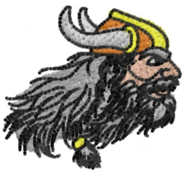 Picture of Viking Head Machine Embroidery Design