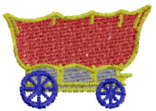 Covered Wagon Machine Embroidery Design