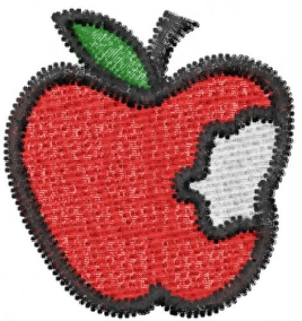 Picture of Apple Bite Machine Embroidery Design