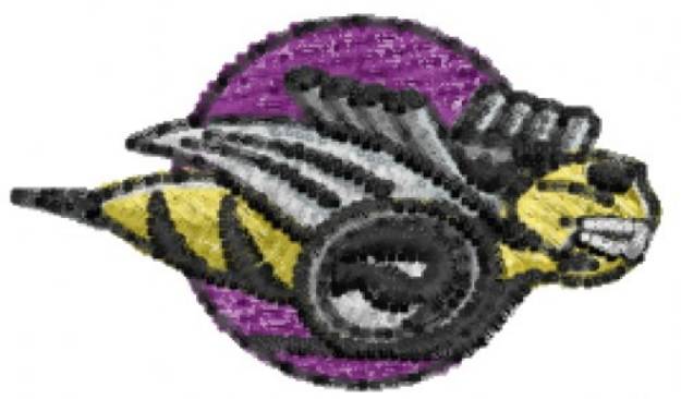 Picture of Bee Hot Rod Machine Embroidery Design