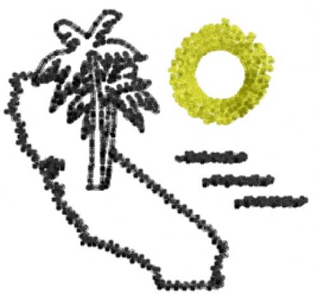 Picture of California Machine Embroidery Design