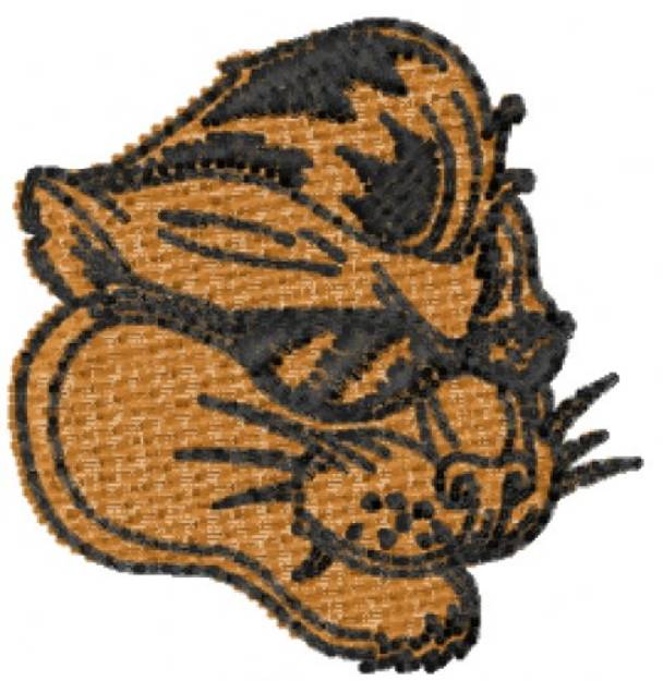 Picture of Cartoon Cool Cat Machine Embroidery Design