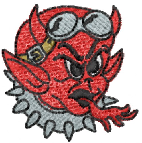 Cartoon Devil Machine Embroidery Design