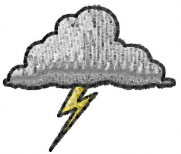 Picture of Cloud Lightning Machine Embroidery Design