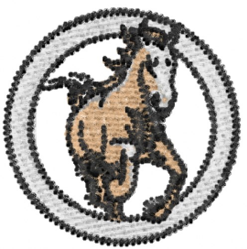 Horse Logo Machine Embroidery Design