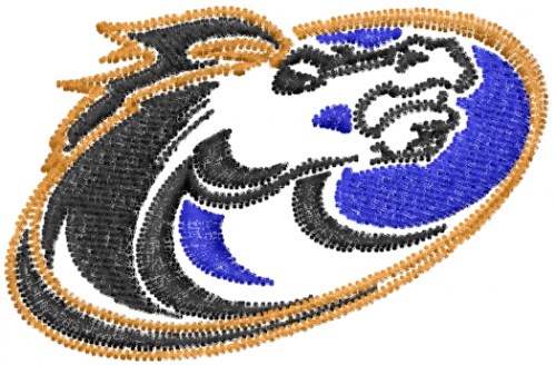 Horse Logo Machine Embroidery Design