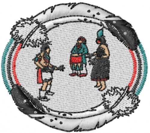 Indian Emblem Machine Embroidery Design