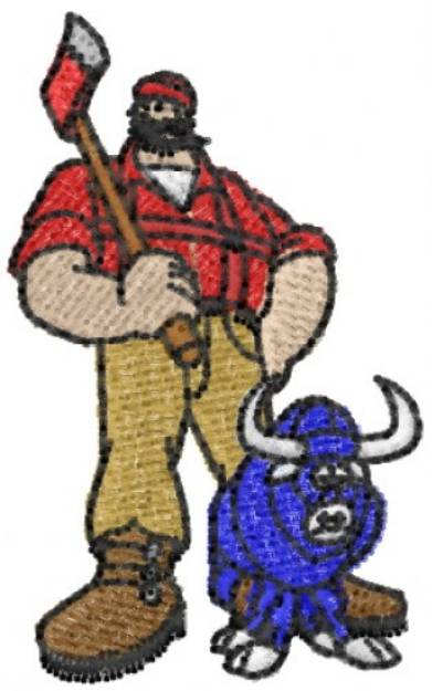 Picture of Paul Bunyan Machine Embroidery Design
