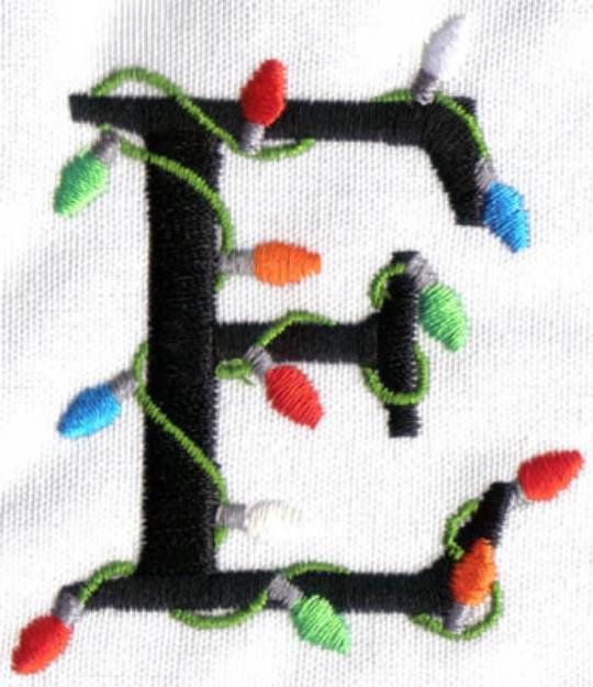Picture of Christmas Light E Machine Embroidery Design