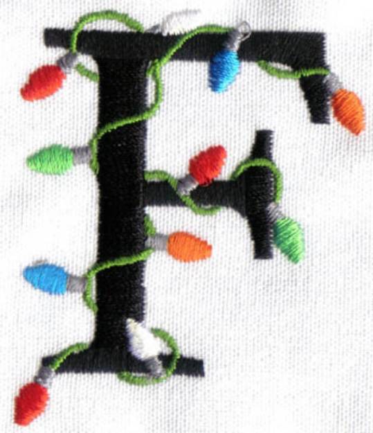 Picture of Christmas Light F Machine Embroidery Design