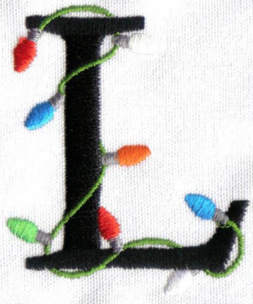 Picture of Christmas Light L Machine Embroidery Design