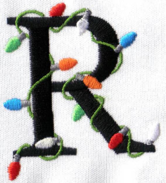 Picture of Christmas Light R Machine Embroidery Design