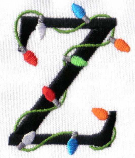 Picture of Christmas Light Z Machine Embroidery Design