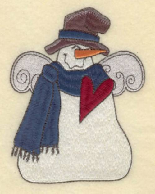 Picture of Snowman Hat & Scarf Machine Embroidery Design