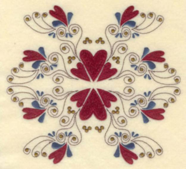 Picture of Hearts & Swirls Machine Embroidery Design