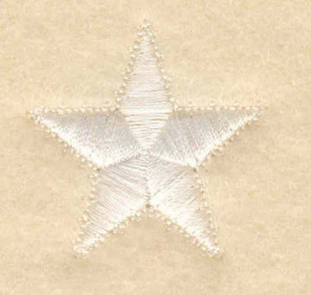 Picture of White Star Machine Embroidery Design