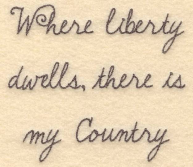 Picture of Where Liberty Dwells Machine Embroidery Design