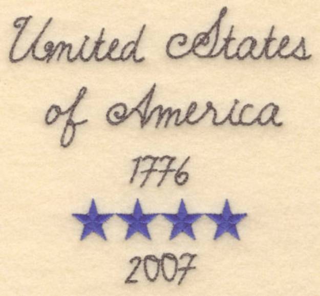 Picture of United States of America Machine Embroidery Design