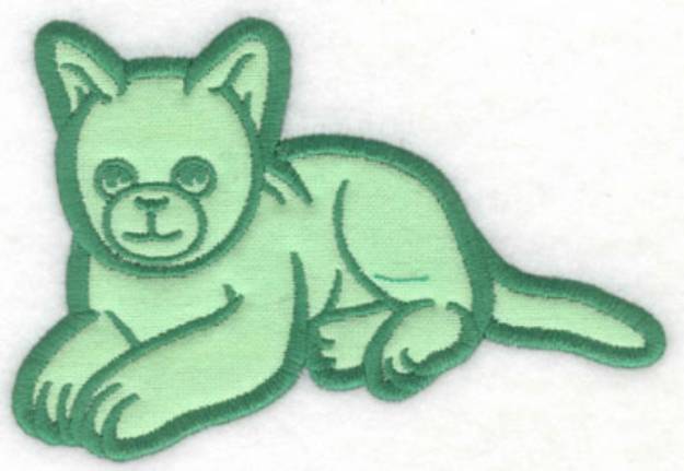 Picture of Kitten Applique Machine Embroidery Design