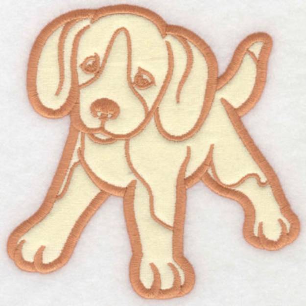 Picture of Puppy Applique Machine Embroidery Design
