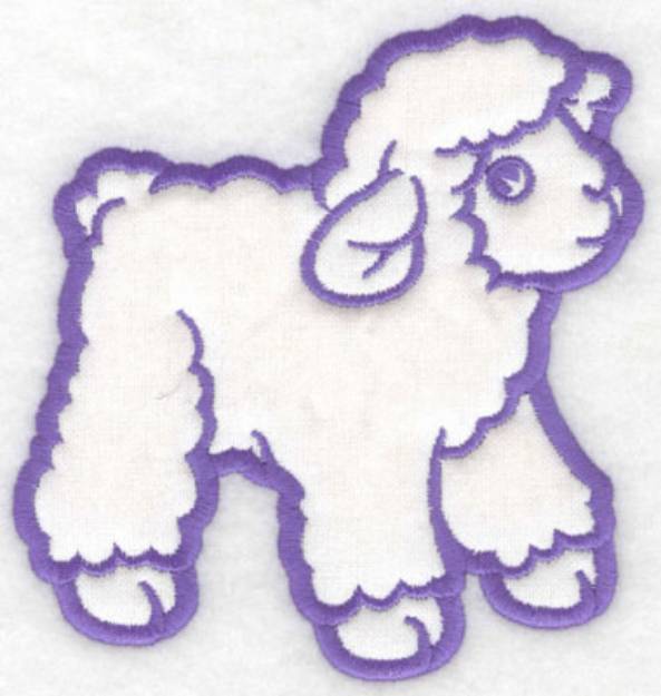 Picture of Lamb Applique Machine Embroidery Design