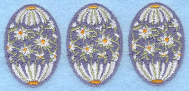 Picture of Eggs Daisy Border Machine Embroidery Design
