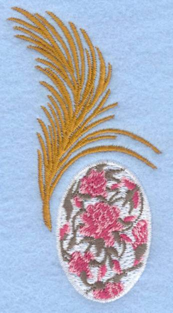 Picture of Easter Egg Feather Machine Embroidery Design
