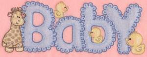 Picture of Baby Text Machine Embroidery Design