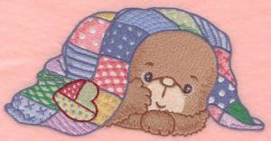 Picture of Baby Bear Under Quilt Machine Embroidery Design