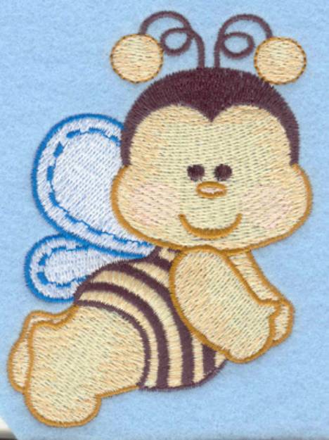 Picture of Flying Bumble Bee Machine Embroidery Design