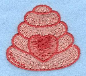 Picture of Beehive with Heart Machine Embroidery Design
