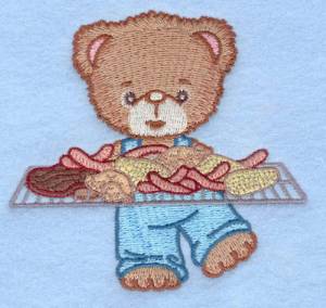 Picture of Bear with Full Grill Machine Embroidery Design