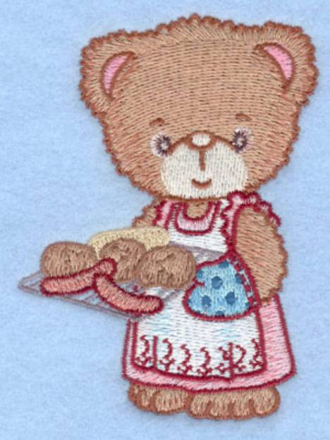 Picture of Girl Bear & Grill Machine Embroidery Design