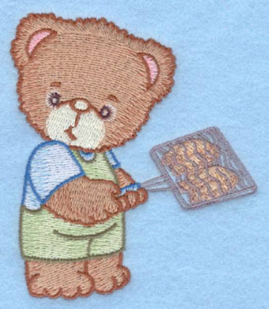 Picture of Bear with Chicken Machine Embroidery Design