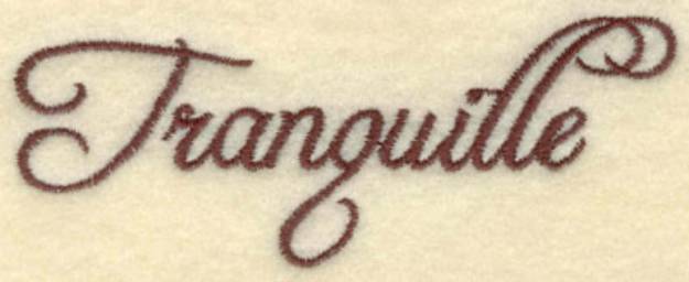 Picture of Tranquille Text Machine Embroidery Design