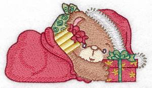 Picture of Christmas Bear & Gifts Machine Embroidery Design