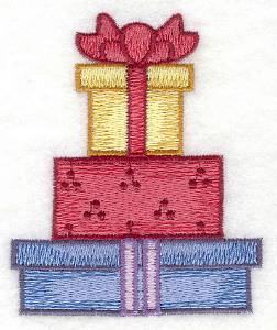 Picture of Christmas Gift Boxes Machine Embroidery Design
