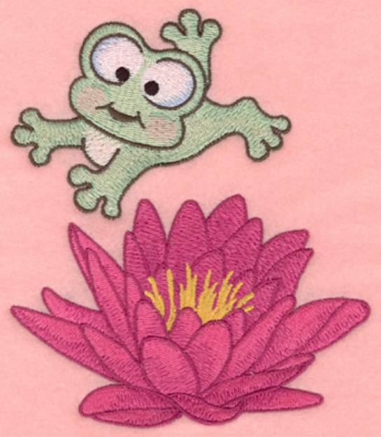 Picture of Leaping Frog Machine Embroidery Design