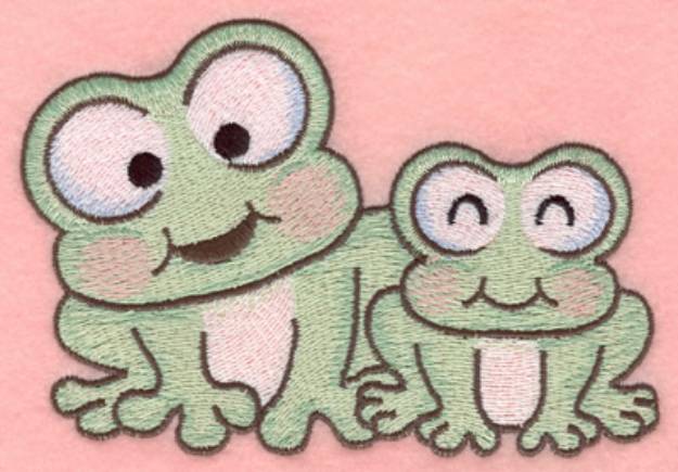Picture of Frogs Side by Side Machine Embroidery Design